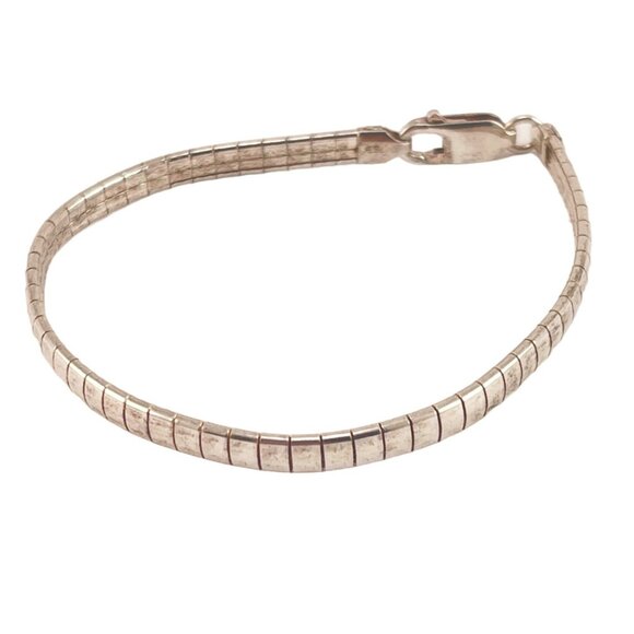 Sterling Silver Italian Snake Chain Bracelet 7.5" - Picture 2 of 6